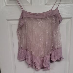 Free People Lavender Lace Chemise
